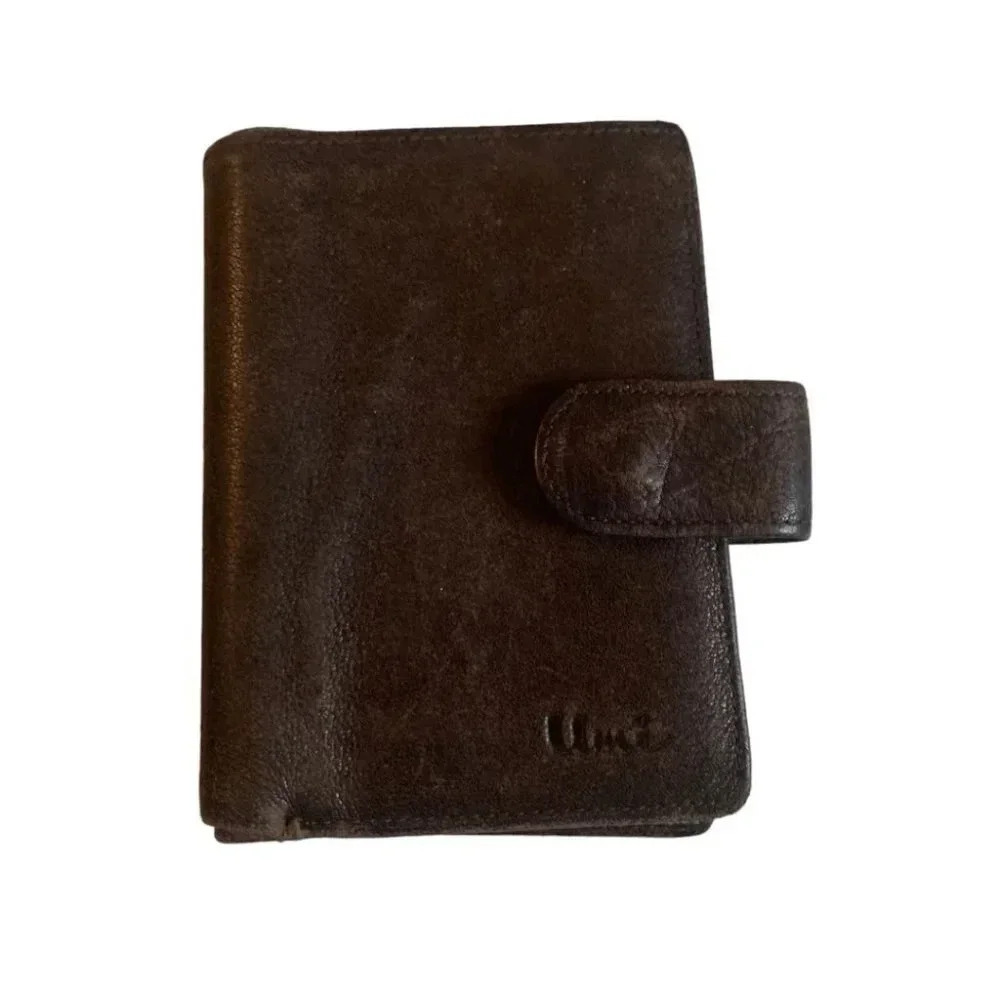 Umi Genuine Leather Small Wallet Brown